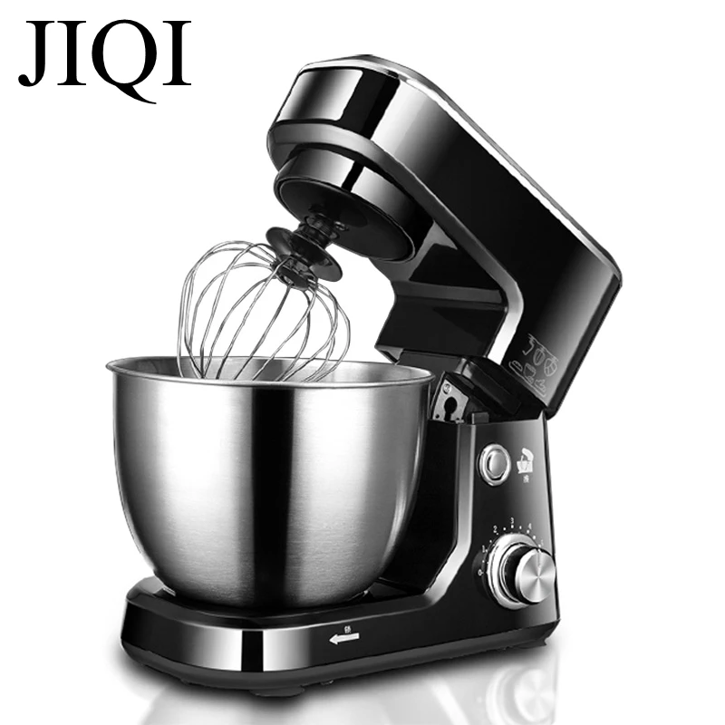 JIQI 4L 600W Household Electric Chef Machine table mixing blender 220V kitchen tools cooking food stand mixer cake dough bread 4