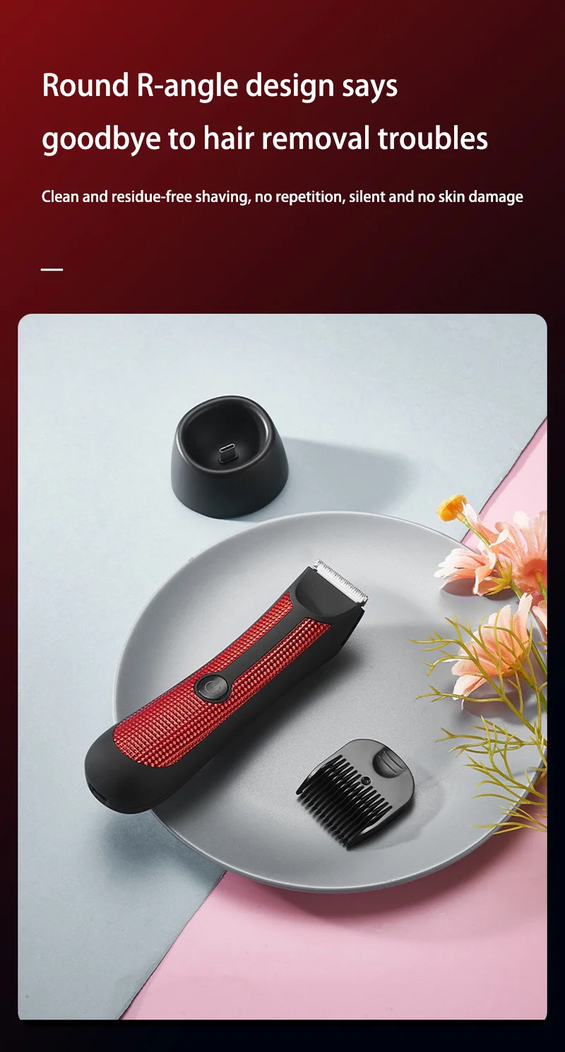 XIAOMI Mens Body Hair Trimmer for Men Balls Women Lady Shaver Hair Removal Bikini Trimmer Groin & Body Shaver Arm Beard Razor 6