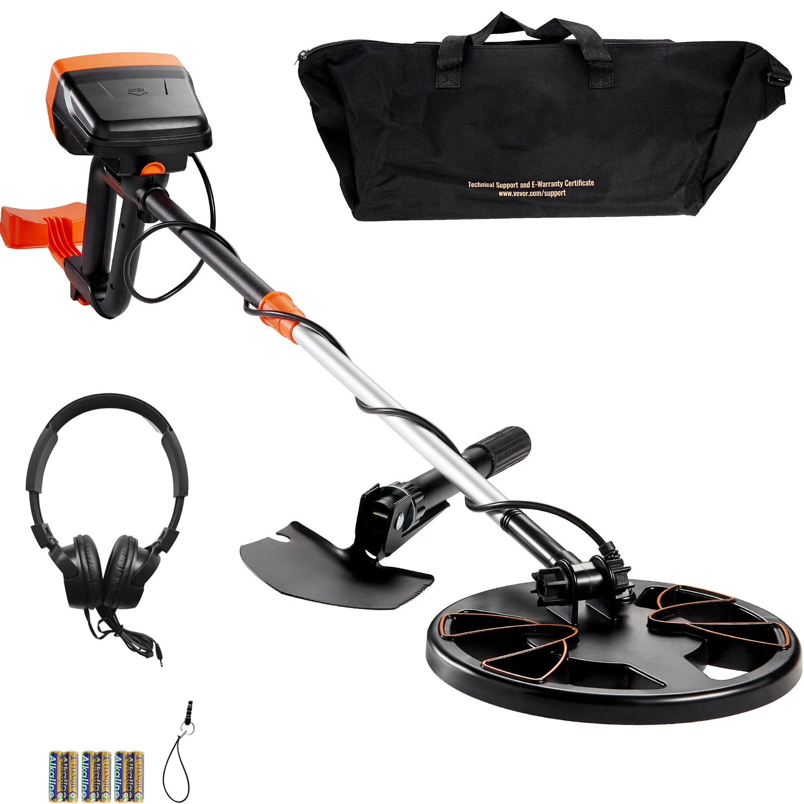 SucceBuy Metal Detector 8Inch Waterproof Search Coil & High Accuracy Pointer Display Adjustable 38''-49'' Aluminum Stem Detector