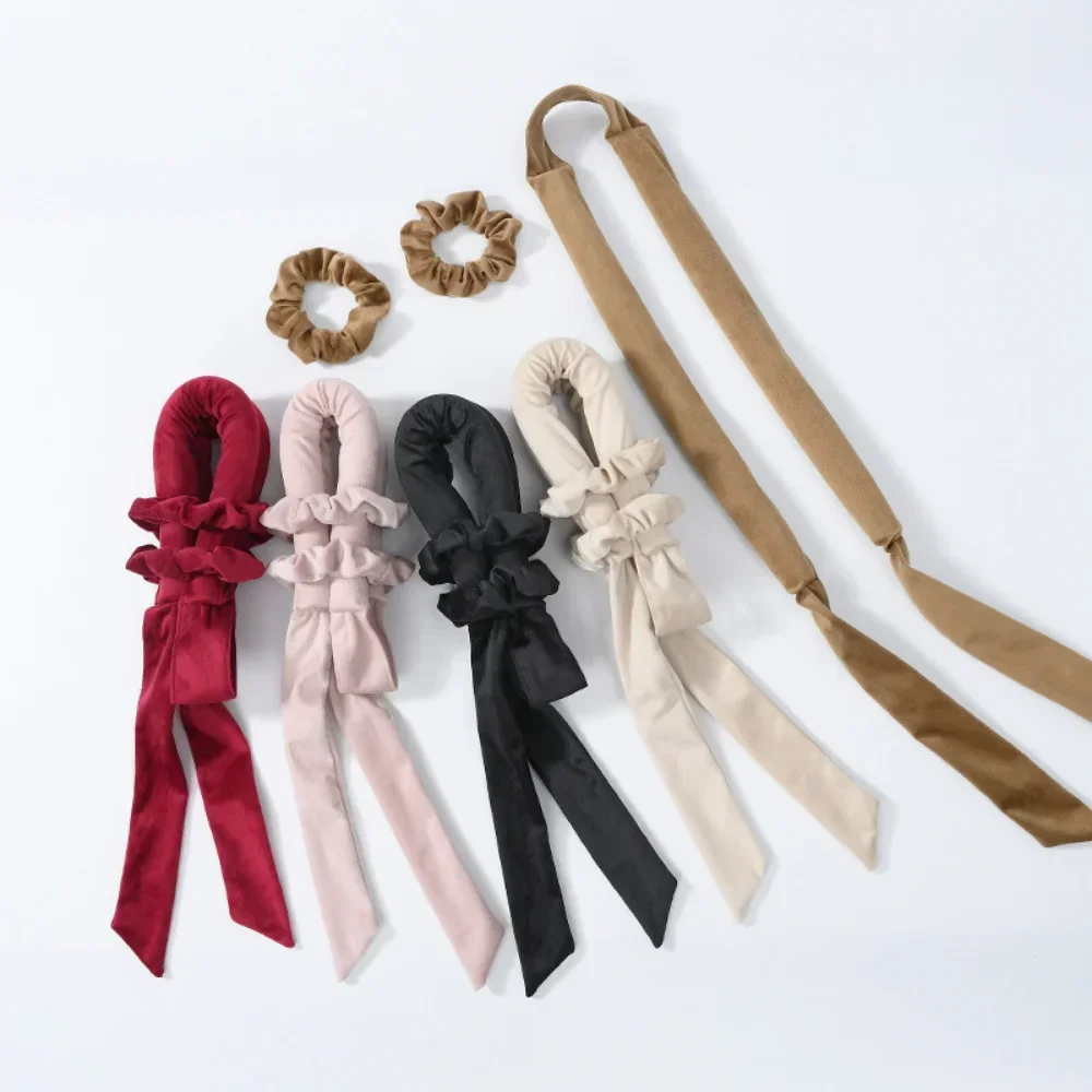 Hair curling tools Heatless Curling Rod Headband No Heat Ribbon Hair Rollers Silk Curls Hair Curlers Sleeping Soft Headband Styling Tools