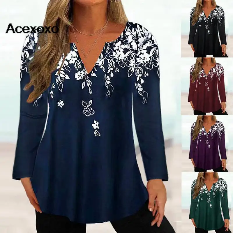 

Новинка Осень/Зима 2023 футболка с длинным рукавом и V-образным вырезом