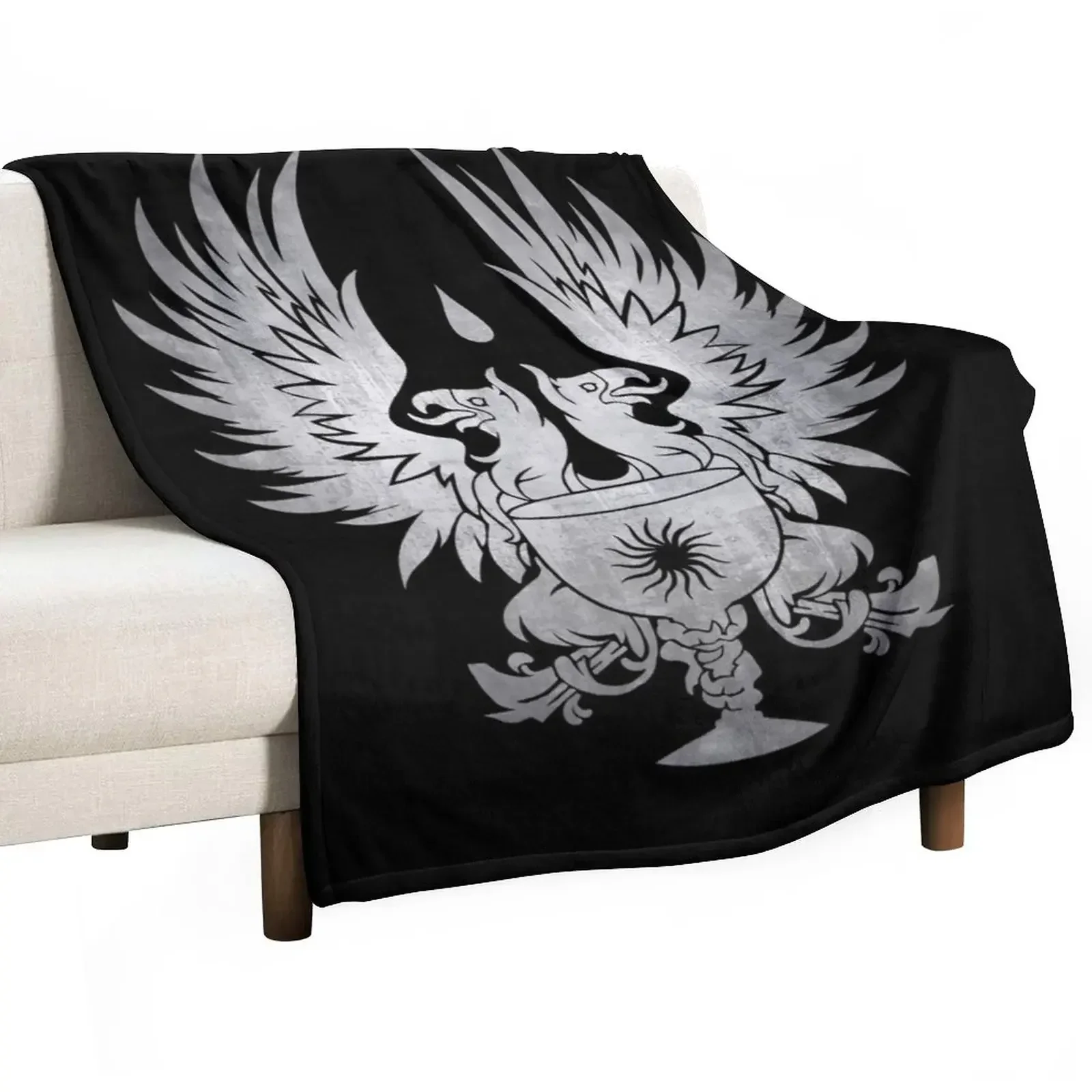 

Dragon Age: Grey Warden Silver Throw Blanket Flannels Luxury Brand Large Blankets