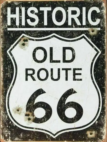 Исторический Старый route 66, металлический знак, фотобар, мужская пещера, новинка, подарок