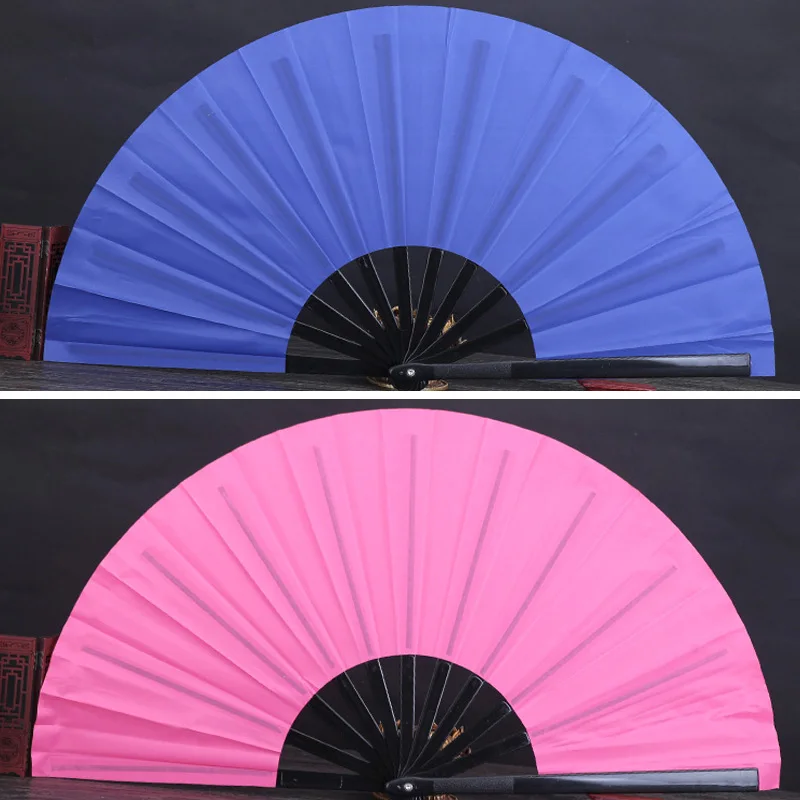 Folding Fan Kung Fu Fan Hand Fan Chinese Martial Arts Kung Fu Fan Tai Chi Dance Fan Plastic Stage Performance Folding DIY Graffiti Solid Color Photo Prop