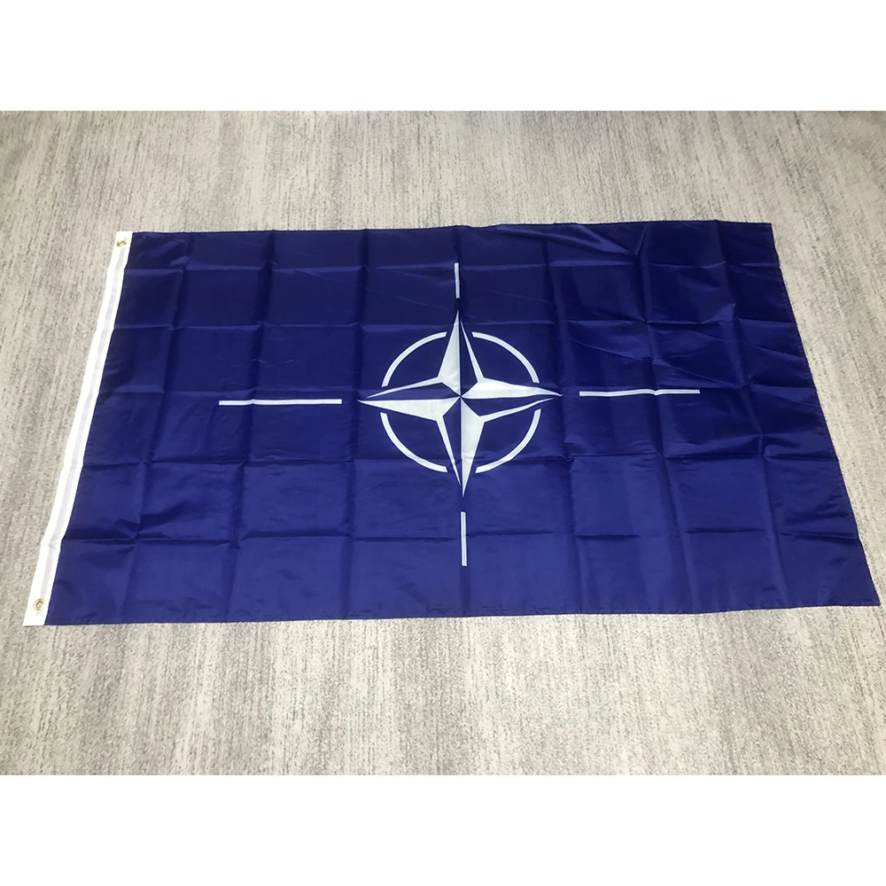 Superonezxz флаг НАТО флаг 90x150 см Двойное проникновение полиэфир Северная Атлантика Стандартный подвесной баннер Superonezxz флаг НАТО флаг 90x150 см Двойное проникновение полиэфир Северная Атлантика Стандартный подвесной баннер