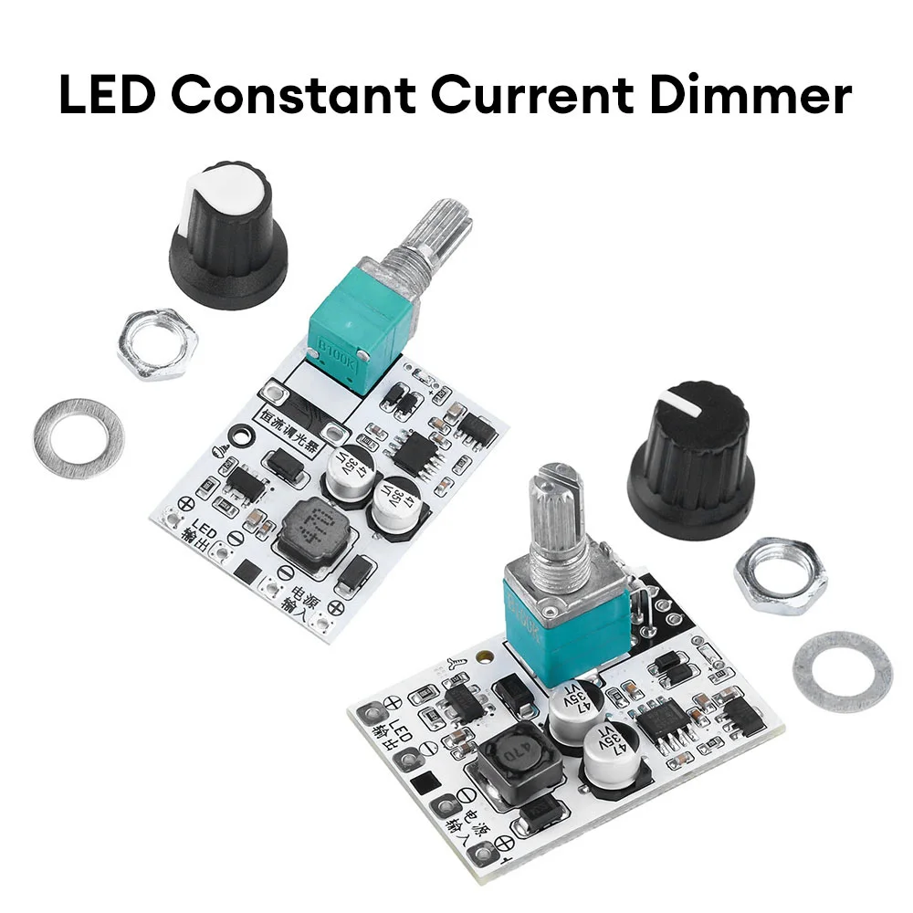 New LED Constant Current Dimming Driver Board 1.2A 5-24V Knob Lighting Desk Lamp Module 300mA 600mA DC Potentiometer Control 100a spot welders control board digital display spot welding time and current controller panel timing ammeter controller module