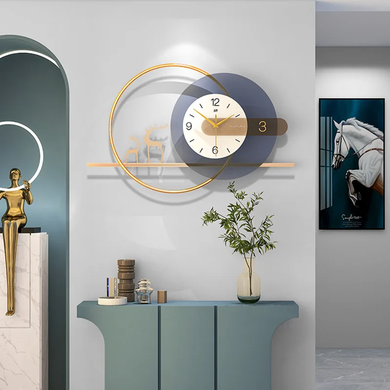 

Modern Simple Luxurious Clocks Watches Stylish Personality Artistic Decorative Clocks European Creative Wall Art Decor Led Clock