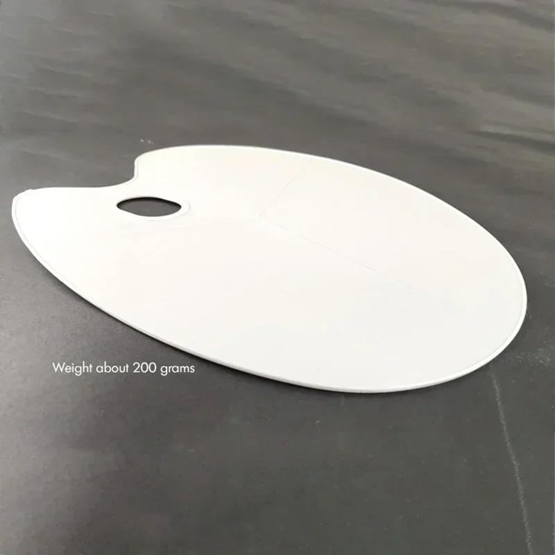 Classic White Paint Tray High Grade Nonstick Palette Large Palette with Thumb Hole DIY Painting Art Students School Supplies
