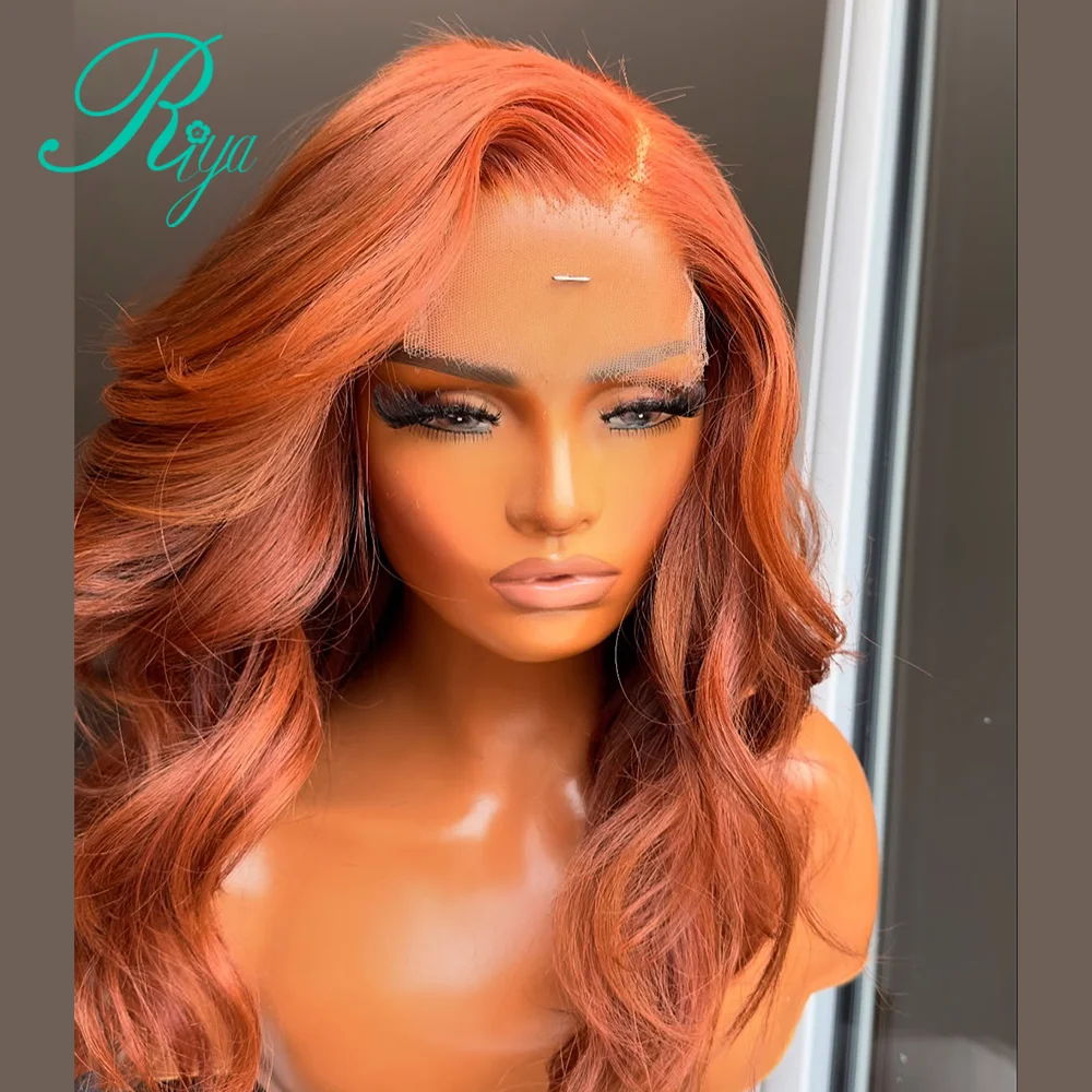 Loose Wave Orange Ginger Color Wig 360 Full Lace Glueless Wig Body Wave 4x4 5x7 Pre-cut Lace For Black Women Human Hair