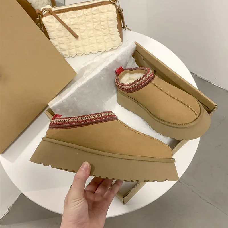 

Chelsea Ankle Snow Boots Women Winter 2023 New Fur Short Warm Casual Boots Fashion Platform Flip Flops Loafers Shoes for Women