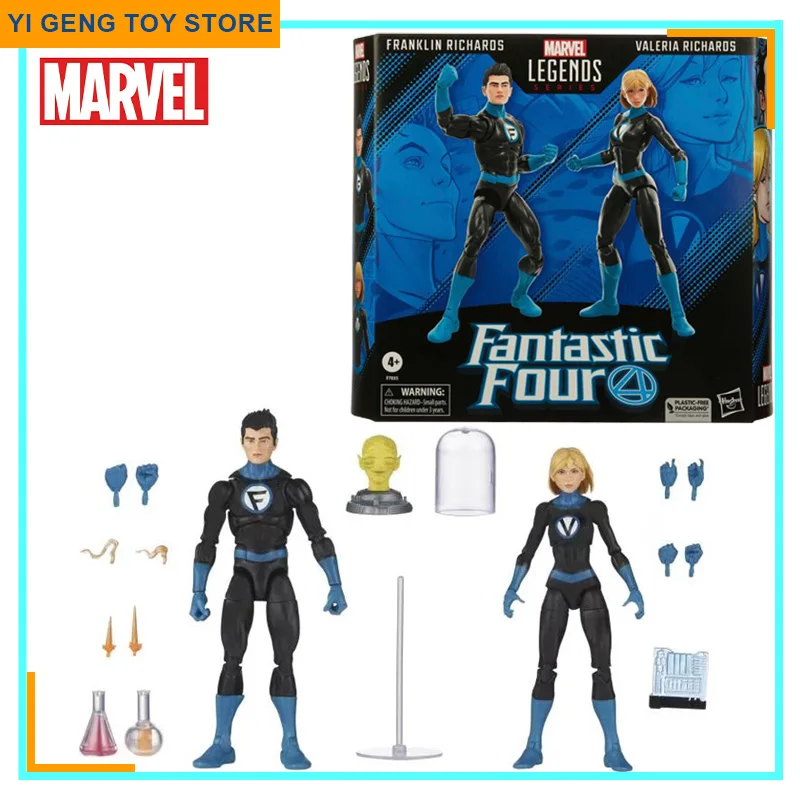 

Original Marvel Legends Fantastic Four Franklin Richards Valeria Richards Action Figures 6 Inch Collection Model Doll Toys Gifts