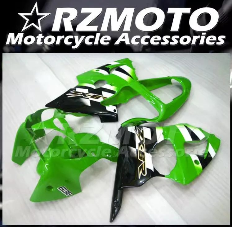 

Комплект обтекателей из АБС-пластика, 4 подарка, подходит для KAWASAKI ZX-6R 2000 2001 2002 00 01 02, кузов под заказ, зеленый, черный
