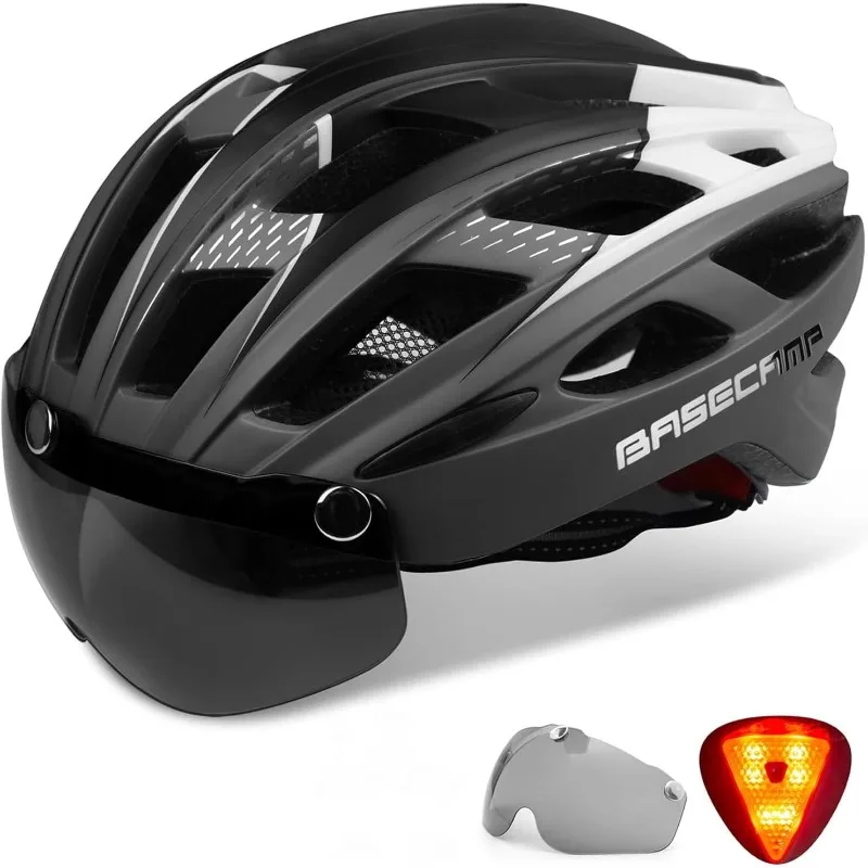 

Велосипедный шлем, Basecamp, велосипедный шлем с задним фодимом и съемными магнитными очками, легкий регулируемый велосипедный шлем