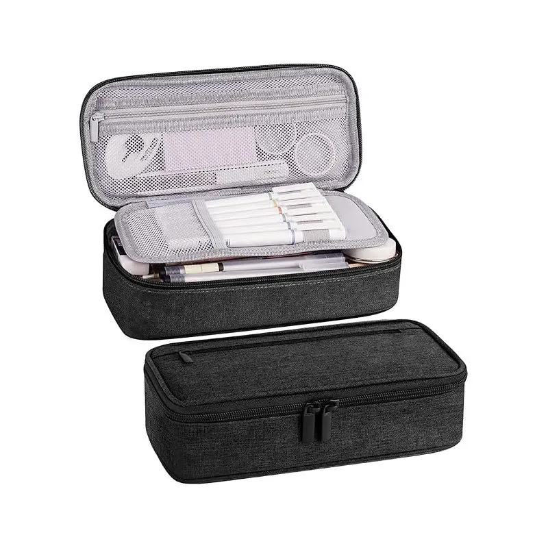 Deluxe Portable Pencil Case: Spacious Stationery Organizer