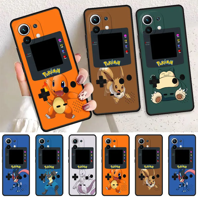 Custodie Nere Custodia Di Lusso Per Xiaomi Mi 12 Lite 11 Lite 5G Ne Note10Pro 9T 10S 13 Ultra 12Pro Fundas Pokemon Gengar Pikachu