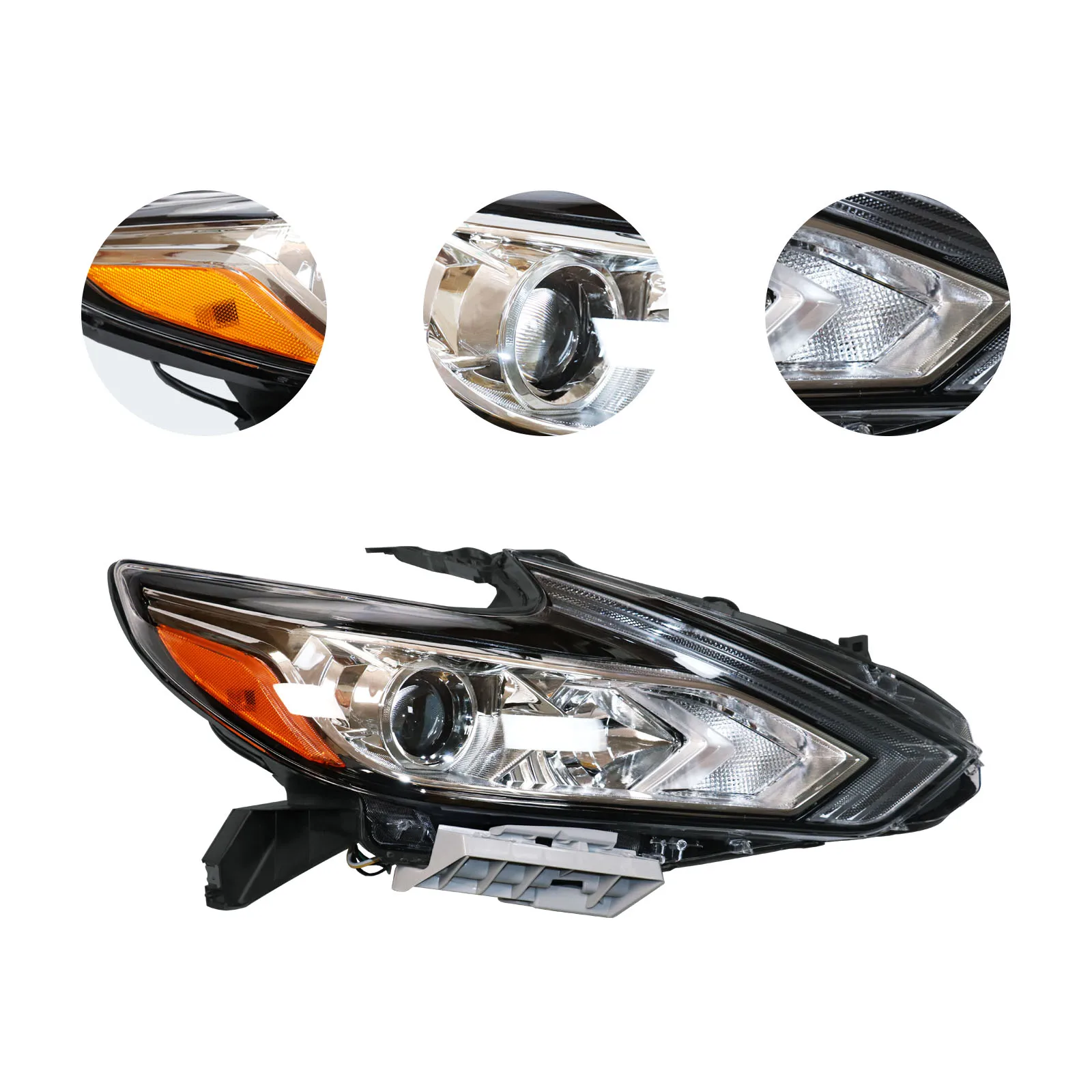 RH Right Passenger Headlamp LED W/ LED DRL fits 2016 2018 Nissan Altima Sedan