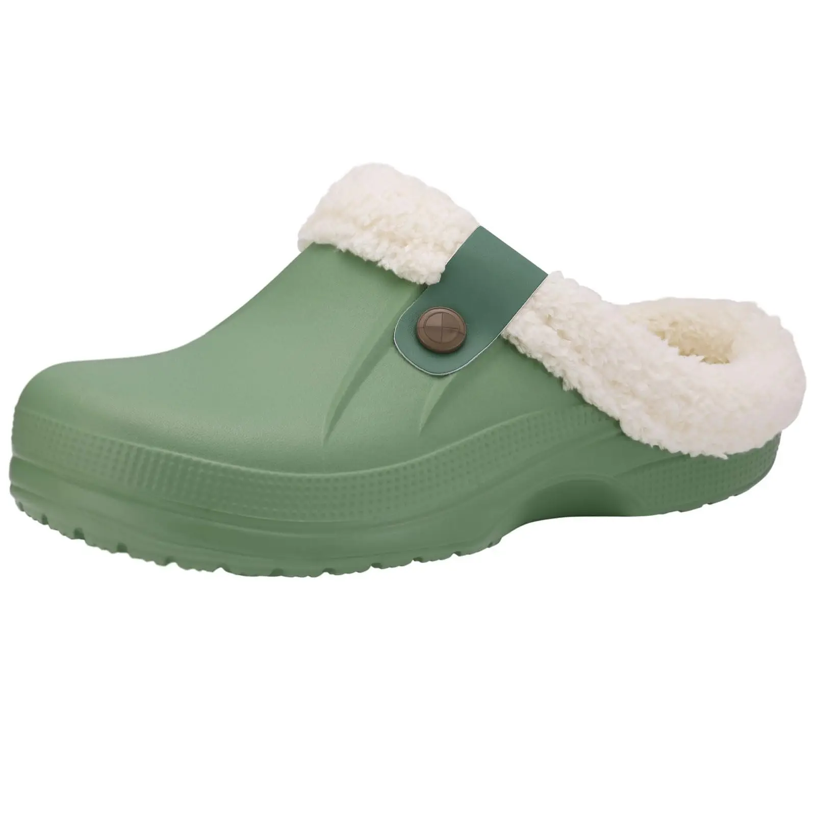Shevalues Winter-Clogs, flauschig, für Damen und Herren, wasserdicht, rutschfest, mit Plüschfutter, gemütlich, warm, für den Innenbereich, Garten-Clogs – Detail 15
