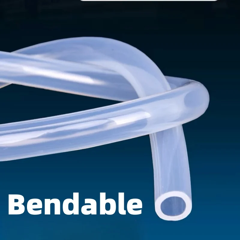 Food Grade Flexible Silicone Rubber Hose - Transparent, Nontoxic, Clear, Soft, Various Diameter Options