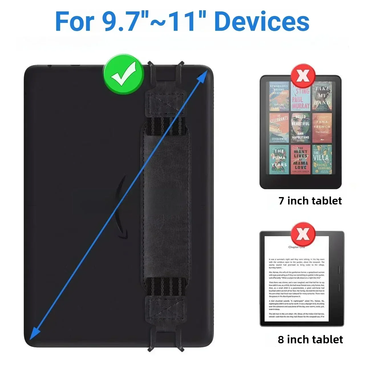 Dual-Function Clear Shockproof Back Cover Case with Security Hand Strap