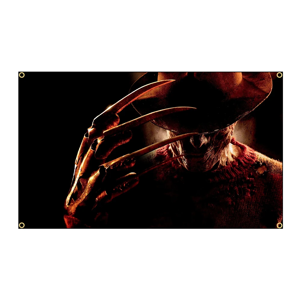 Ft Flag Banner Nightmare Freddy Krueger Flag Horror Movie Banner Decorazione Arazzo Flagcore Ft Flag Banner