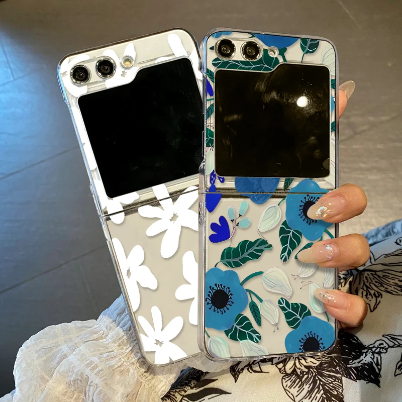 Floral Oil Painting Clear Hard Case