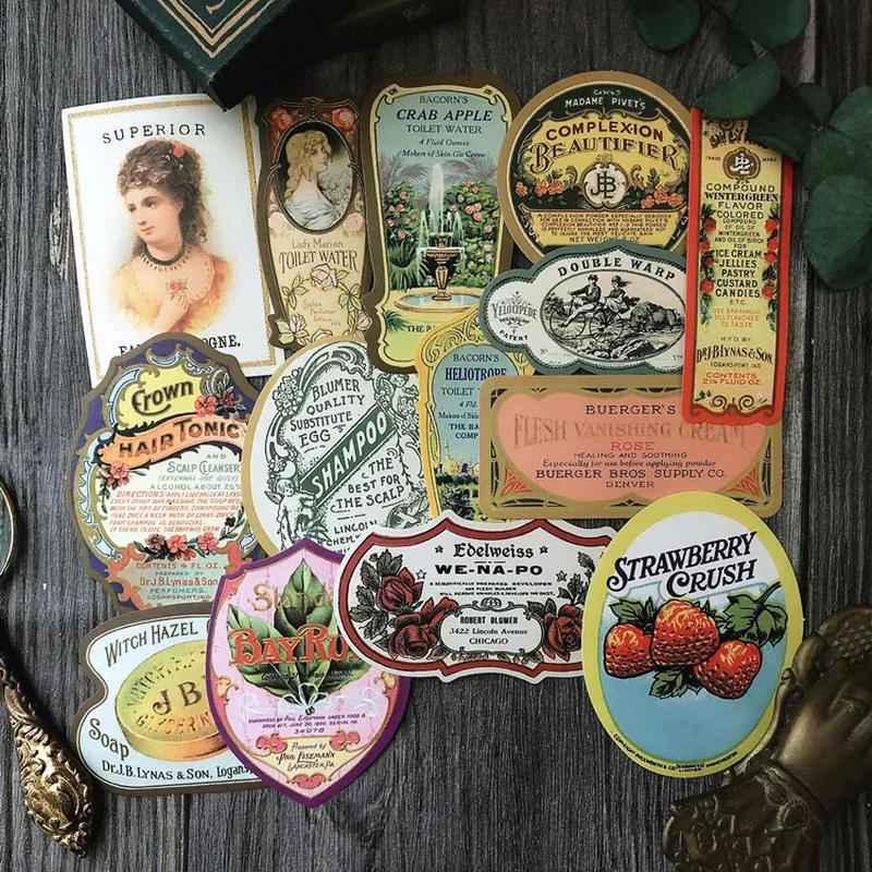 14Pcs Tim Holtz Style Junk Journal Ephemera Vintage Sticker Retro Label Planner Album Diary Scrapbooking Supplies for Cartoon Stickers,Decorative Stickers,Self Adhesive Stickers,Customer Stickers,Stationery Stickers,Anime Stickers,Paper Stickers,Adhesive Stickers,Decorative Labels Stickers,Animal Stickers