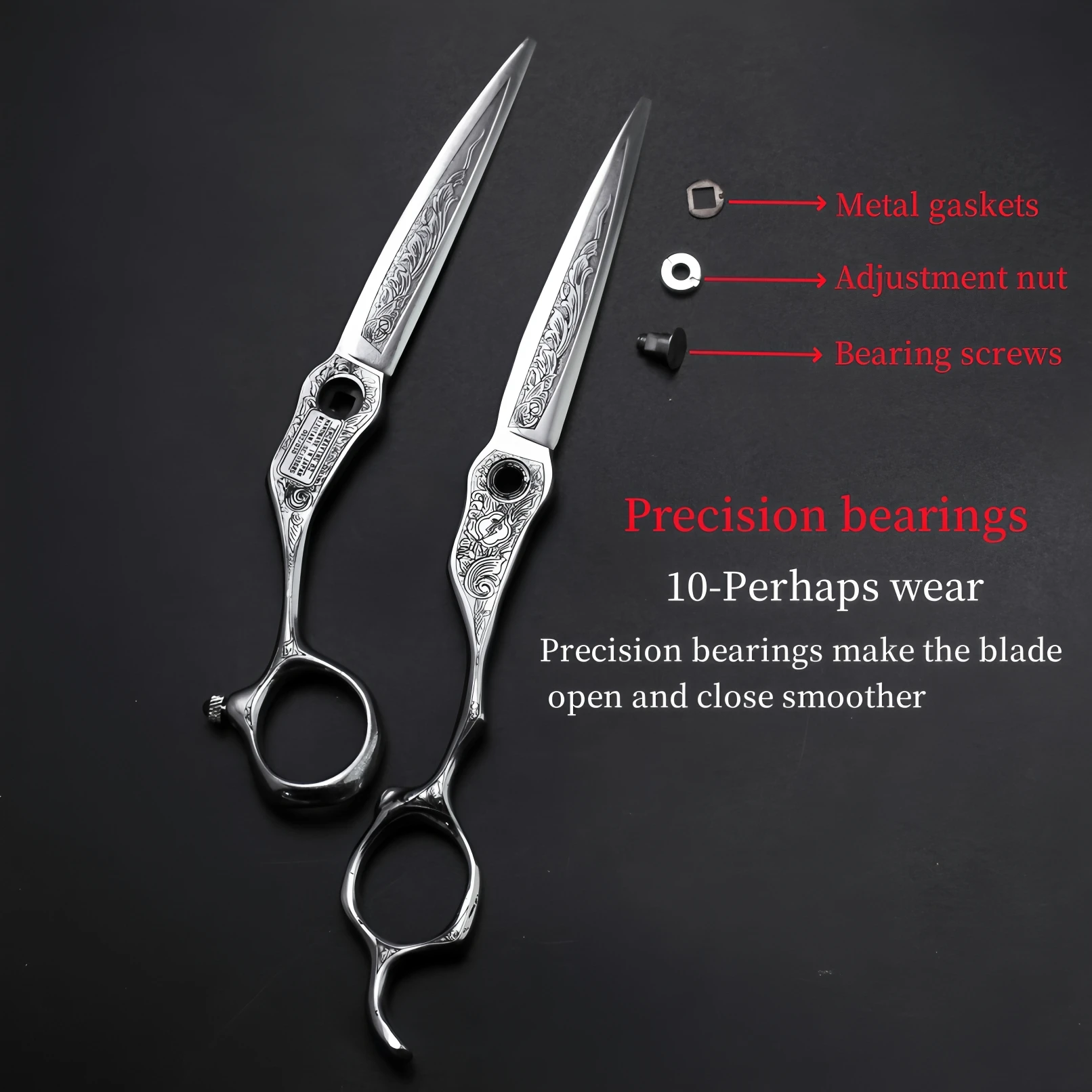 栄達　シザー　6インチ　クリスタルブレード HISADA professional barber scissors 6.0/6.5/7.0 inch