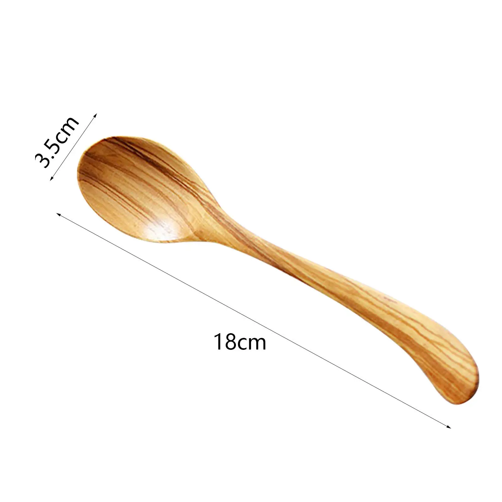 Wood Corner Spoon Food Serving Utensils Stirring Wood Cutlery Honey Spoon Wooden Cooking Spoon for Kitchen Travel Hiking Home