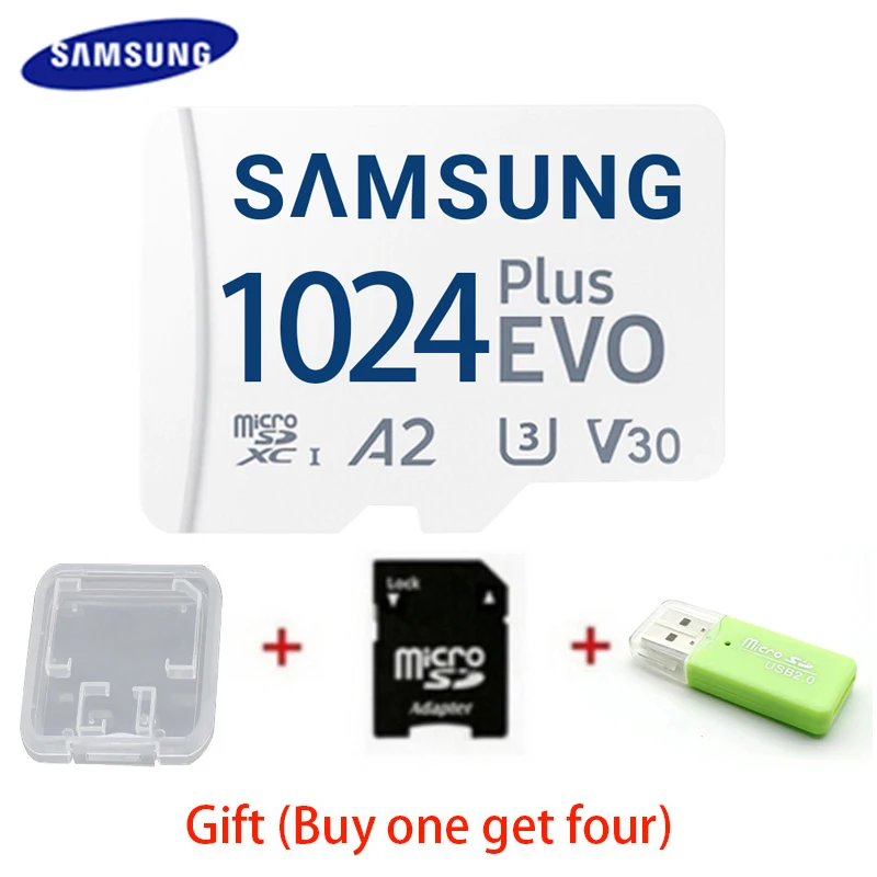 Samsung Pro Plus Memory Card U1 A1 V10 EVO 128GB U3 V30 A2 High Speed Class 10 256GB 512GB TF Card UHS-I 64GB PLUS Micro SD Card car battery charger price Code Readers & Scanning Tools