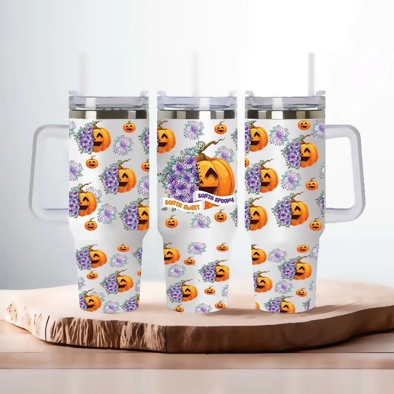 UV DTF Transfer Sticker Halloween Theme For The 40oz Tumbler Wraps Cup Can DIY Waterproof Easy To Use Custom Decals S14