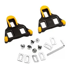 Premium Road Bicycle Pedal Cleats - Cycling SPD - SL Cleat Set (Yellow)