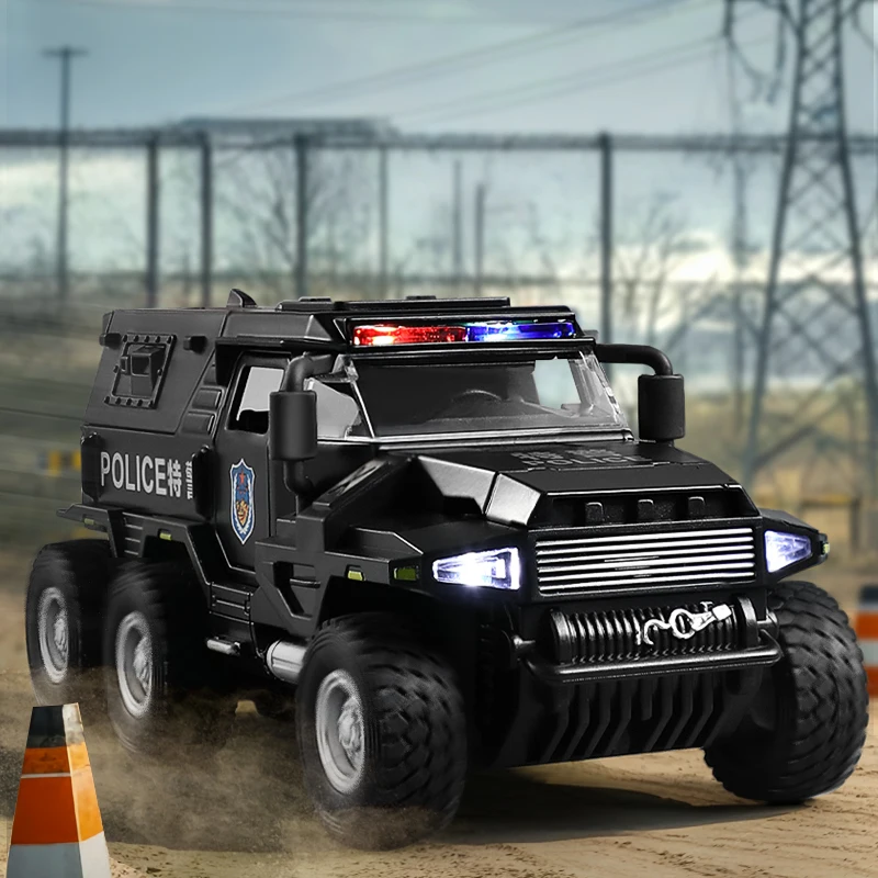 Alloy Car Model Diecasts & Toy WAT City Police Truck Model Diecast Vehicles Toy Cars Kid Toys For Children Gifts Boy Toy - 4