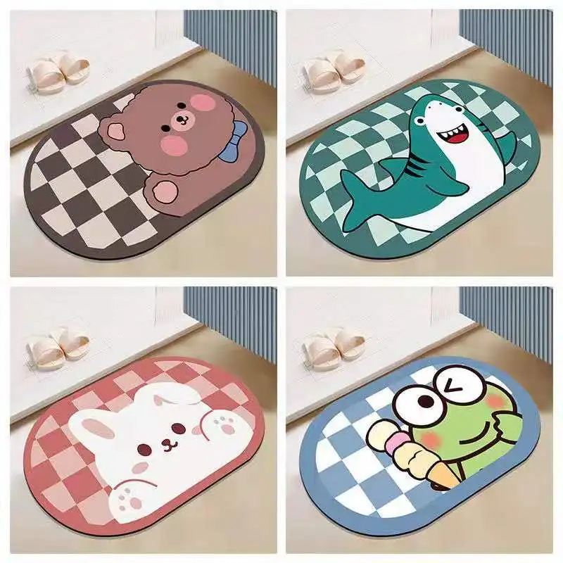 

Super Absorbent Bath Mat Anti-slip Bathtube Side Foot Pad Entrance Doormat Floor Mats Bathroom Carpet Washable Tapis de Bain