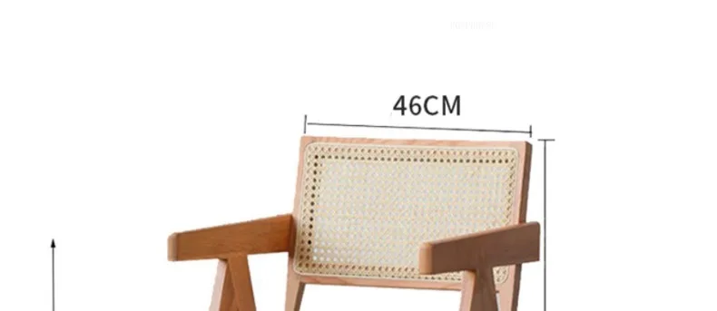 Description Picture 2 of itemModern Leisure Dining Chairs for B&B Backrests Breathable Chairs Whith Armrests Simple Rattan Design Dining Chair for Restaurant
