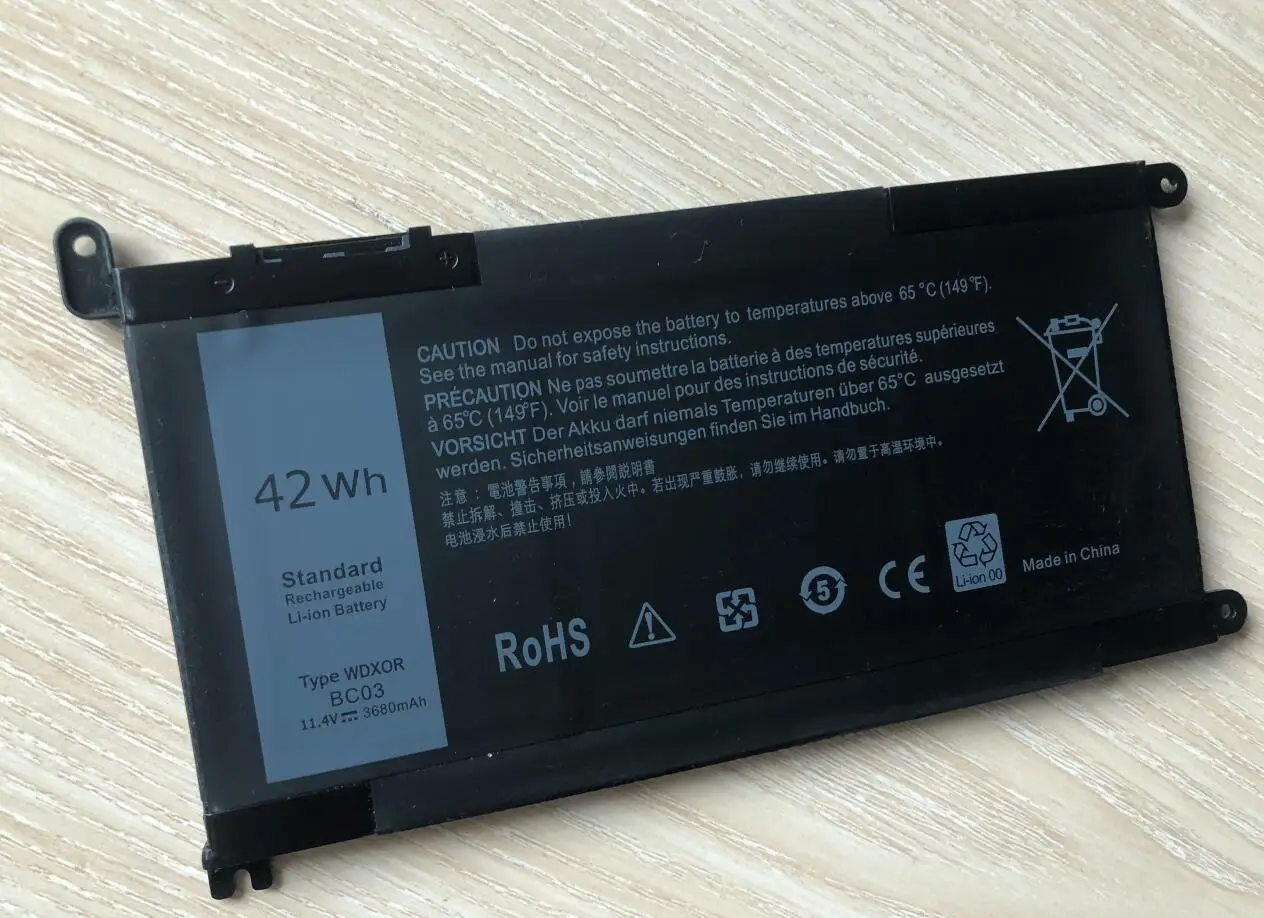 Bateria do Portátil 42wh Wdx0r para Dell Inspiron 15 5570 5575 7570 7580 17 5765 5767 5770 5775 11.4v P58f P69g P75f P66f 3crh3 - Imagem 6