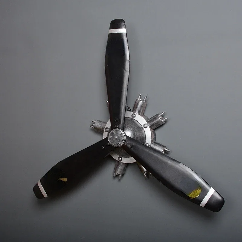 Retro Large Airplane Propeller Metal Wall Hanging Decor Crafts Cafe Restaurant Bar Hang Kids High Quality