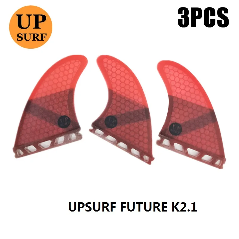 Surf Single Tabs Fins blue Honeycomb Fin UK2.1 Surfboard Fin Single Tabs Basic Tri set