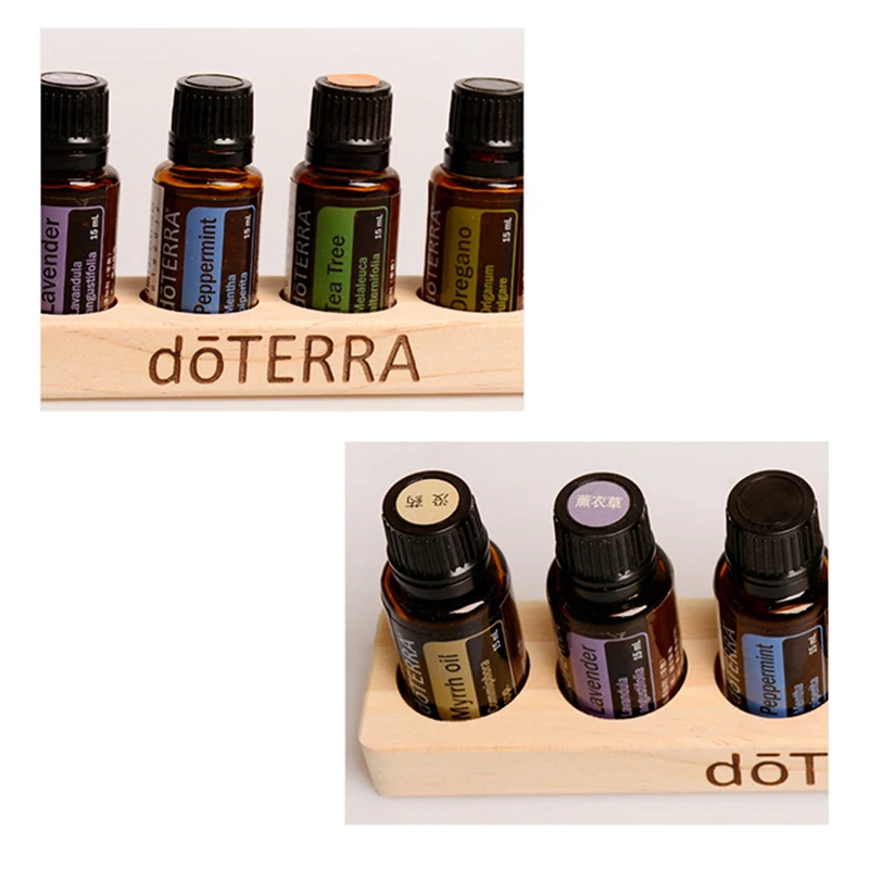 1Pc Espositore In Legno Per Olio Essenziale Espositore Per Olio Essenziale A 6 Fori Liscio Per Portabottiglie Di Profumo Di Oli Essenziali Doterra