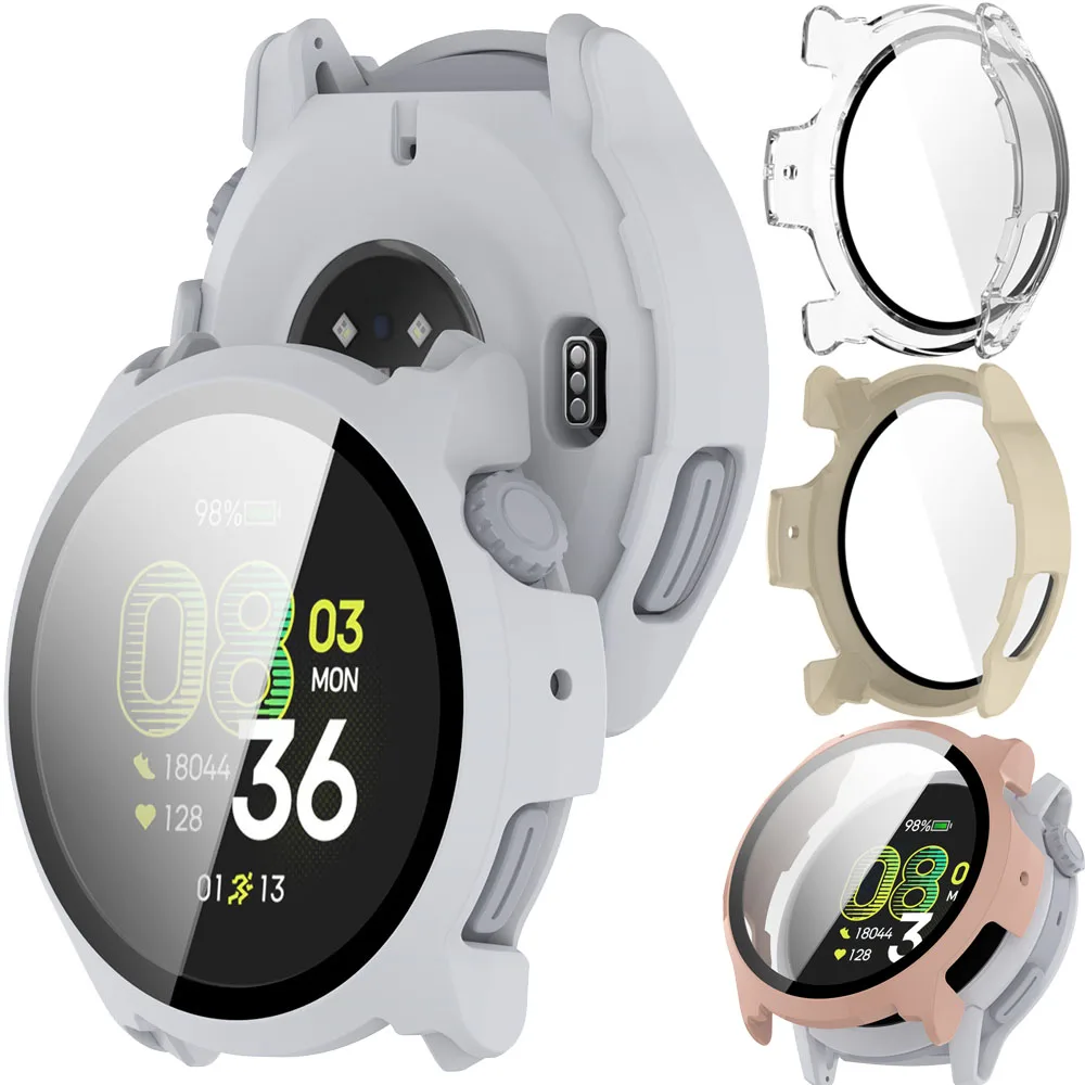 Protective Watch Case Cover with Glass Film - Hard PC Frame Shell Accessory