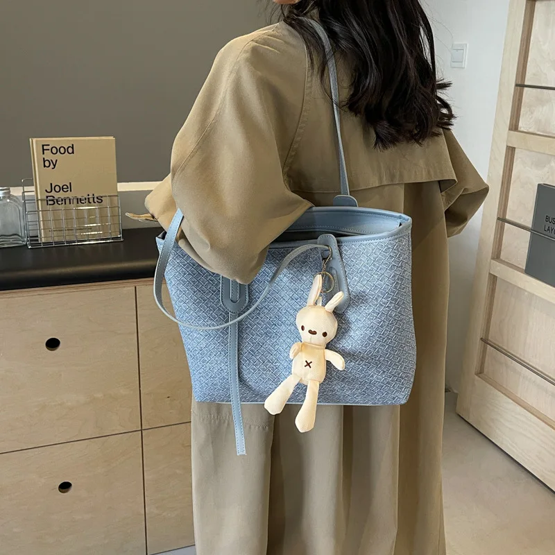 Advanced Texture Large Capacity Elegant Women's Portable Tote Bag Female 2024 New Fashion All-Matching One-Shoulder Large Bags