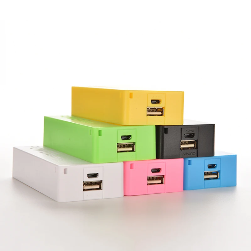 1PC 5600mAh 2X 18650 USB Power Bank Battery Charger Case DIY Box for Phone Electronic Charging for 18650 Li-battery DC 5V 1A 1
