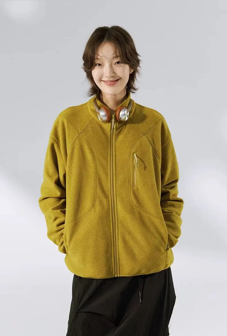 Sianlanhiam 25aw Honeycomb thermal zip-up sweatshirt minimalist urban outdoor gorpcore