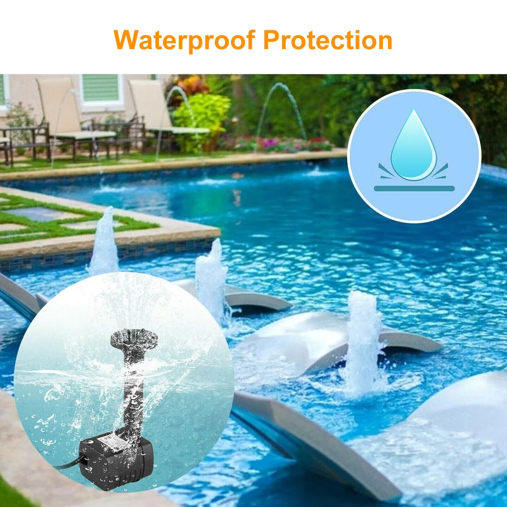 2.5W Solar Fountain Pump solar fountain solar fountain pump water fountain garden pond fountain solar water pump For Bird Bath with 6 Nozzles Floating Solar Powered Water Fountain for Garden Pools Ponds Fish Tanks