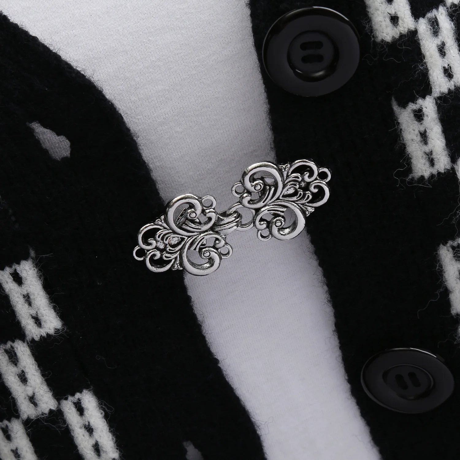 5 Pièces Pince A Cardigan Clips De Robe Dos Cordon Elastique Cardigan Collier Clips Vintage Polyester Chale Pull Clip Cardigan Attache Gants Enfant Femmes Hommes Filles Garcons L937