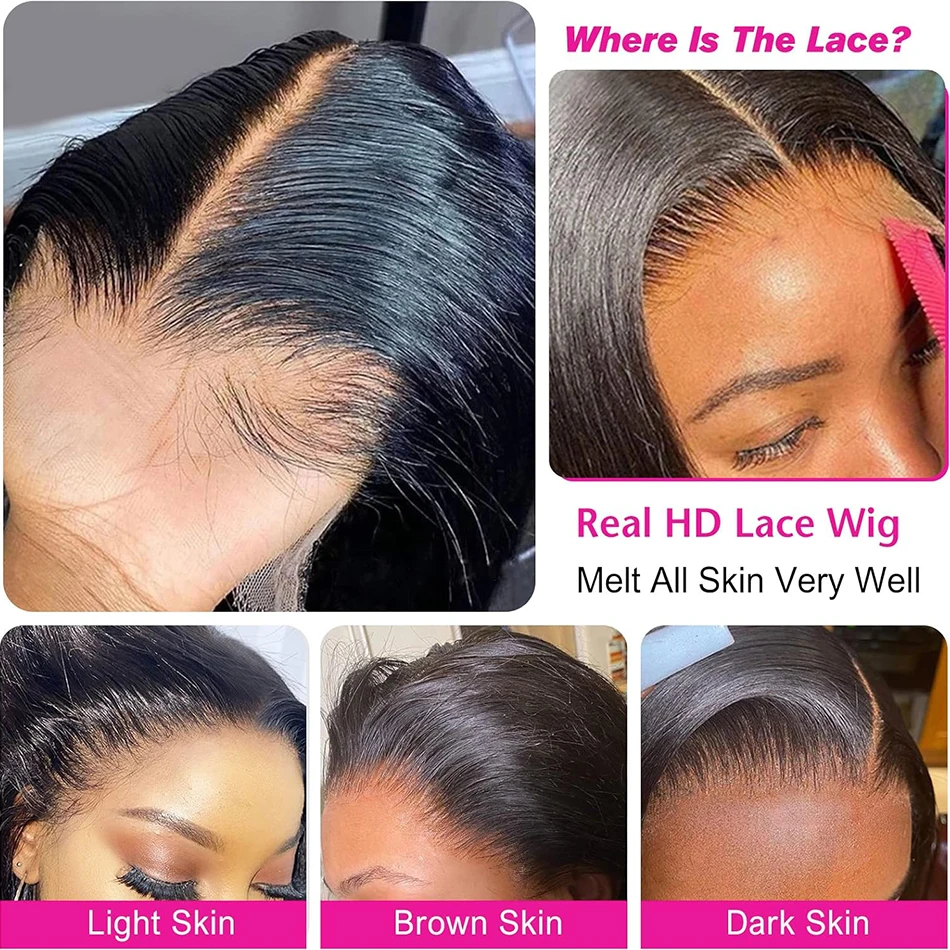 Body Wave Human Hair Wigs Lace Front Pre Plucked With Baby Hair Brazilian 13x4 Virgin Human Lace Frontal Wig For Women