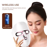 Facial LED Mask 7 Colors Face Skin Care Mask Anti Acne Therapy Skin Rejuvenation Repair Skin Brightening Wireless Use 6