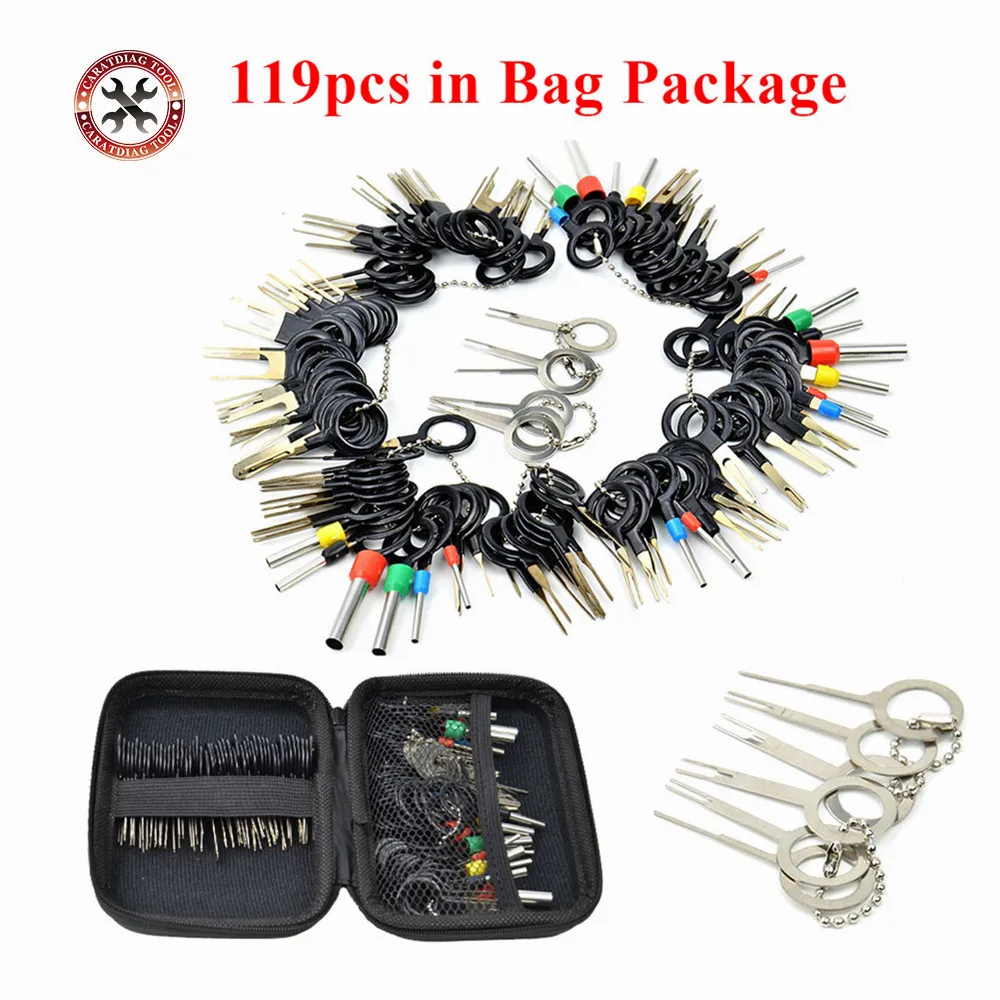 Car Terminal Removal Tool Puller Auto Set Motorist Kit Automotive Repair Tool Pin Extractor 100/109/119pcs