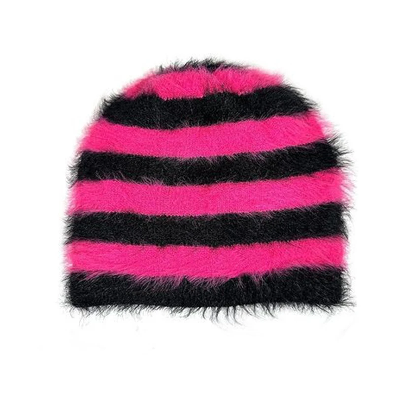Beanie Quality Rabbit Fur cashmere Cap Hoods Beanies Y2K Men