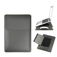 Housse pour ordinateur portable Dormin en cuir 13,3'15,6' avec support ergonomique réglable, conception Velcro non magnétique, étui portable pour Mac Dell HP 1