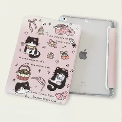 Enhanced Smart Cover with Pencil Holder - Kitten Design - SAM A9 PLUS 11in (A)